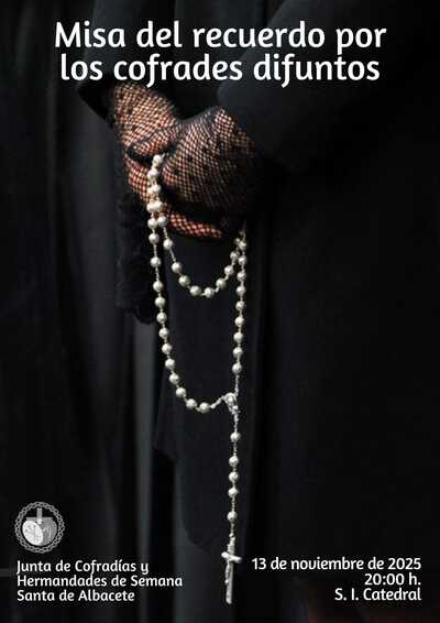 La Junta de Cofradías celebra la eucaristía en recuerdo de los cofrades difuntos
